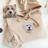 Personalized Pet Portrait Embroidered Sweatshirt- Colorful Design