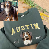 Personalized Embroidered Pet Face and Name Est Sweatshirt Keepsake Gift for Pet Lovers - Furr and Family