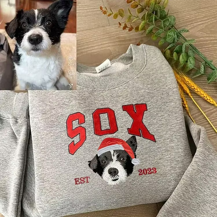 Personalized Embroidered Pet Face and Name Est Sweatshirt Keepsake Gift for Pet Lovers - Furr and Family