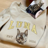 Personalized Embroidered Pet Face and Name Est Sweatshirt Keepsake Gift for Pet Lovers - Furr and Family