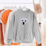 Personalized Pet Portrait Embroidered Sweatshirt- Colorful Design