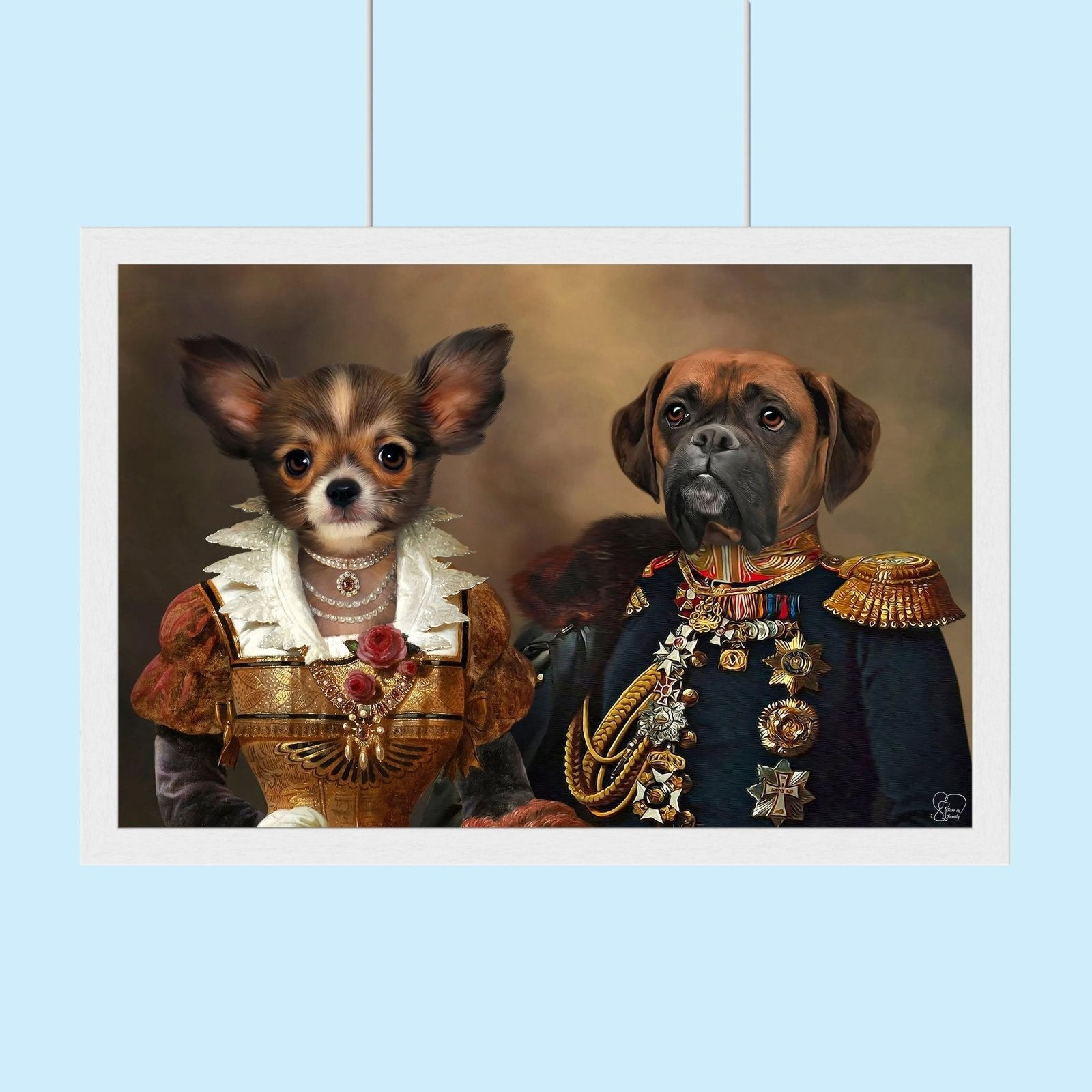 Imperial Companions – Custom Royal Multi - Pet Portrait - 2 Pets - Furr and Family