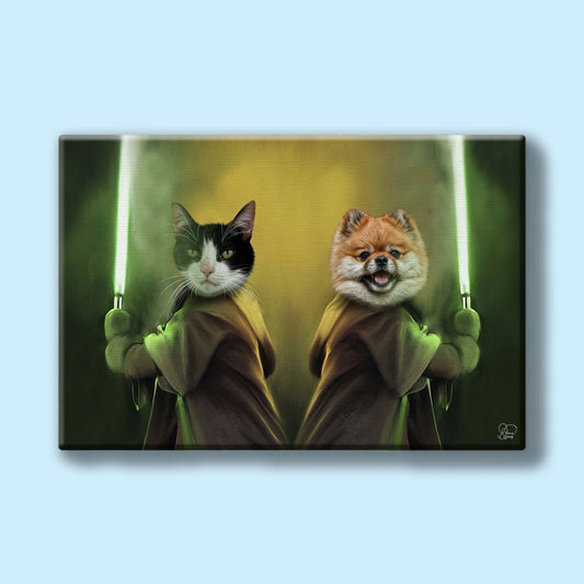 Jedi Paws – Star wars Multi - Pet Portrait - Star Wars - 2 Pets - Furr and Family
