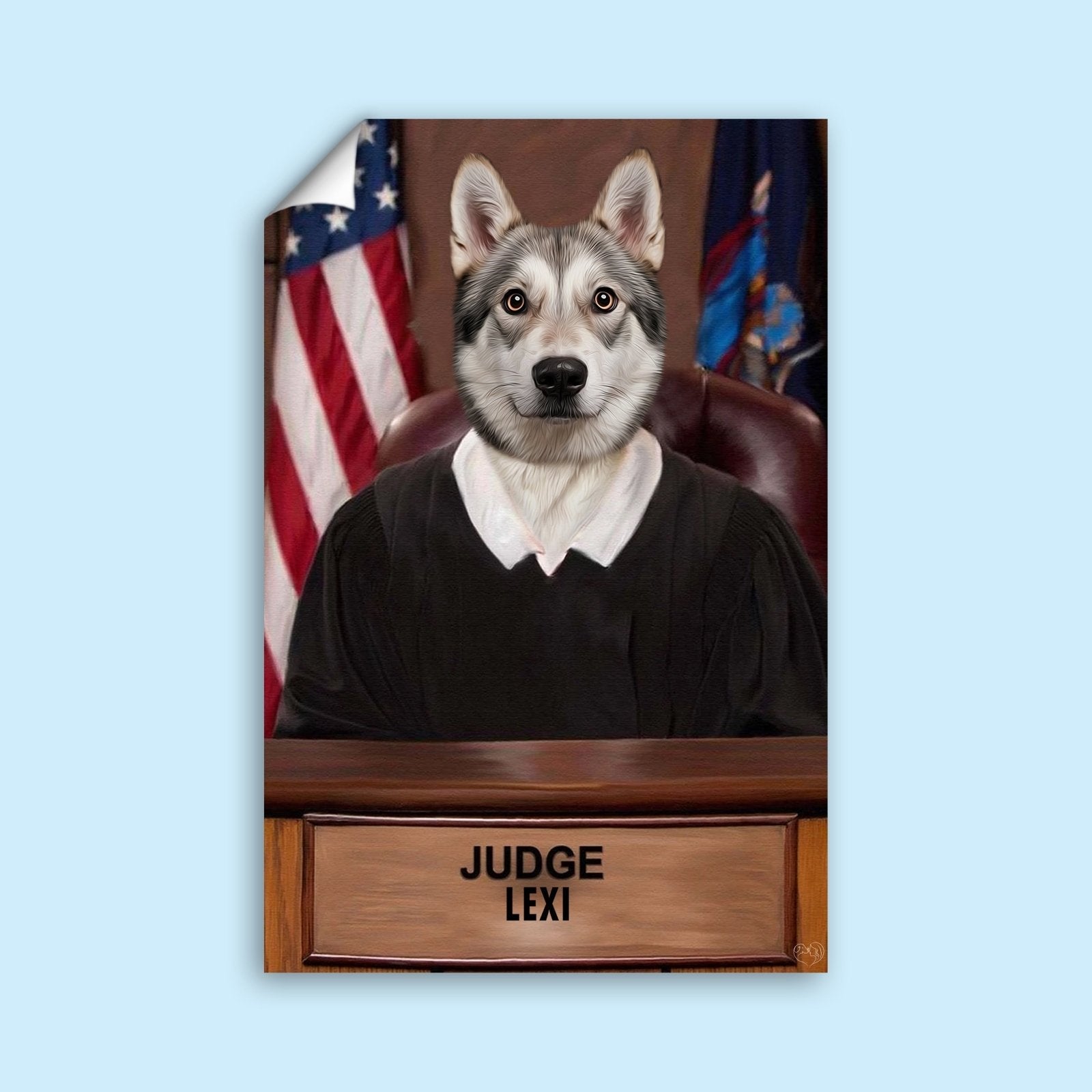 Judge Pawsworth - Custom Pet Portrait - 1 Pet - Furr and Family
