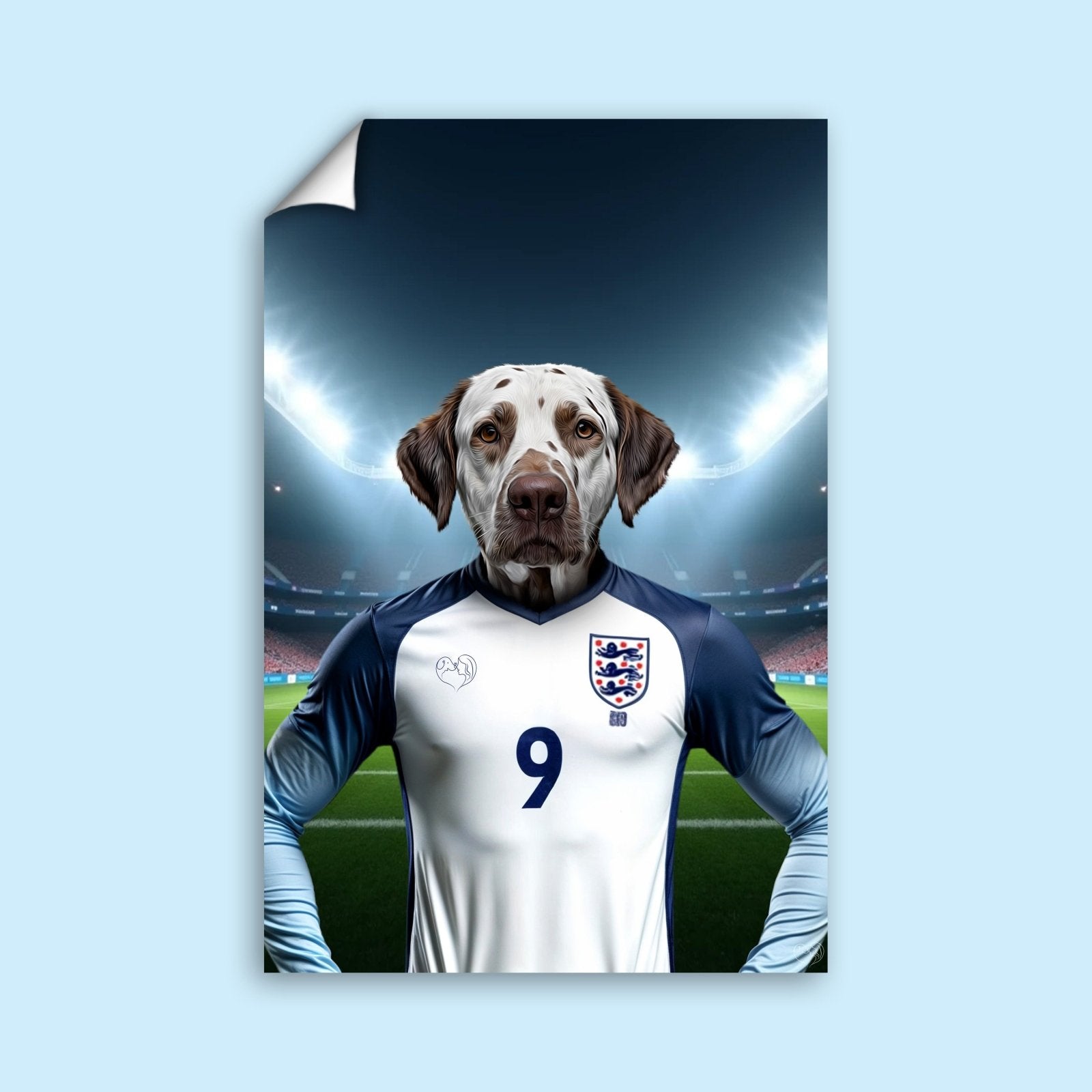 K - 9 Kane – Custom Football Star Pet Portrait - 1 Pet - Furr and Family