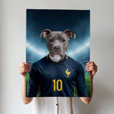 Kylian Mbappaw – Custom French Football Pet Portrait - 1 Pet - Furr and Family