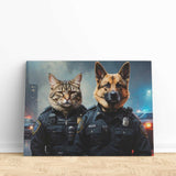 Pawlice Duo - Custom Pet Canvas - Furr and Family