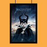 Pet Maleficent Halloween Pet Portrait - Custom Pet Portrait - 1 Pet - Furr and Family