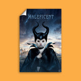 Pet Maleficent Halloween Pet Portrait - Custom Pet Portrait - 1 Pet - Furr and Family