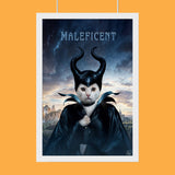 Pet Maleficent Halloween Pet Portrait - Custom Pet Portrait - 1 Pet - Furr and Family