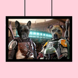 Mando and Grogu Star Wars - Custom Pet Portrait - 2 Pets - Furr and Family