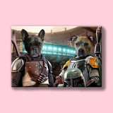 Mando and Grogu Star Wars - Custom Pet Portrait - 2 Pets - Furr and Family
