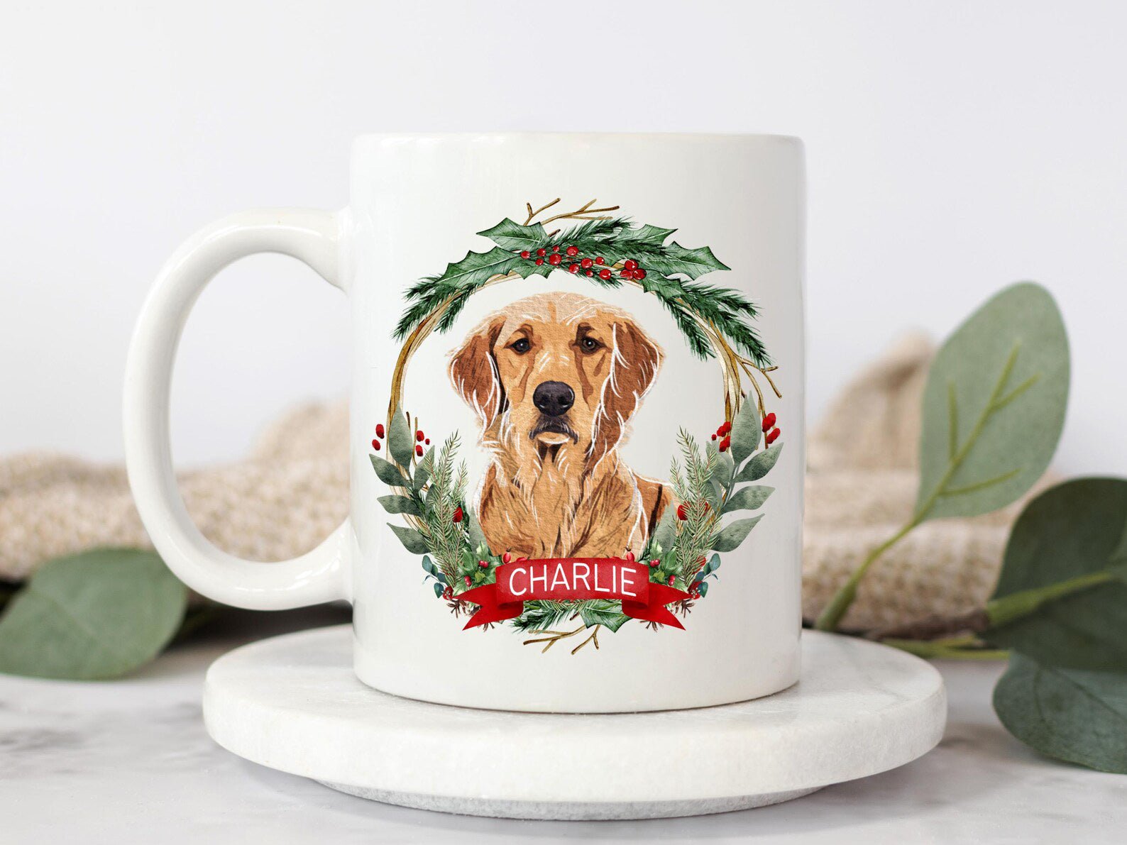 Memorial Christmas Gift Custom Pet Mug Using Pet Photo + Name Personalized Dog - 1 Pet - Furr and Family