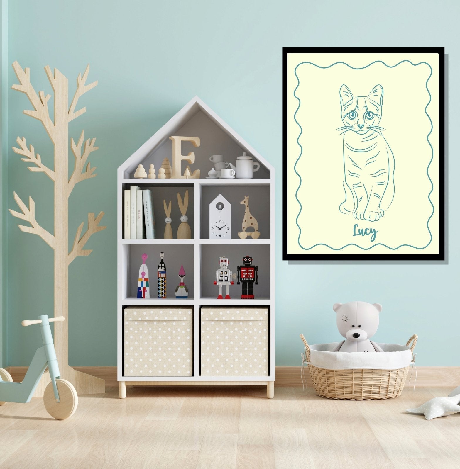 Minimalist Pet Line art - Custom Pet Portrait - 1 Pet - Furr and Family