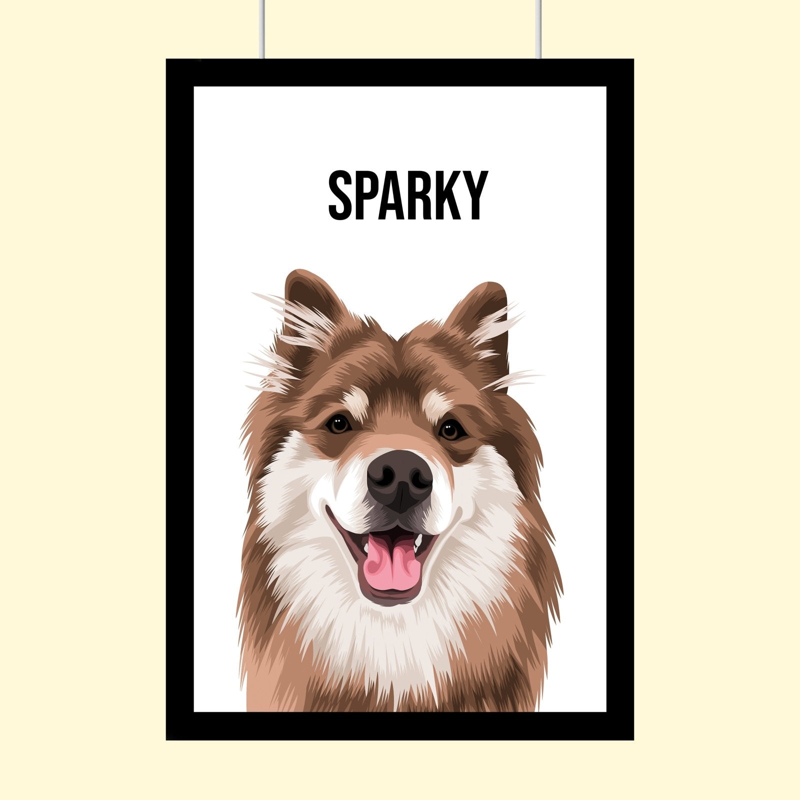 Modern Pet Vector - Custom Pet Portrait - 1 Pet - Furr and Family