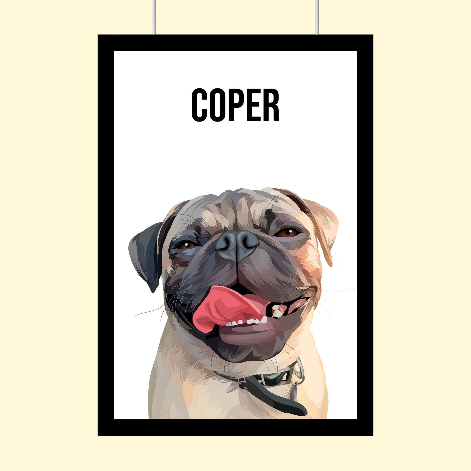 Modern Pet Vector - Custom Pet Portrait - 1 Pet - Furr and Family