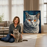 Modern Style - Custom Pet Portrait - modern art - 1 Pet - Furr and Family