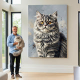 Modern Style - Custom Pet Portrait - modern art - 1 Pet - Furr and Family