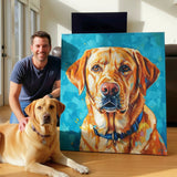 Modern Style - Custom Pet Portrait - modern art - 1 Pet - Furr and Family