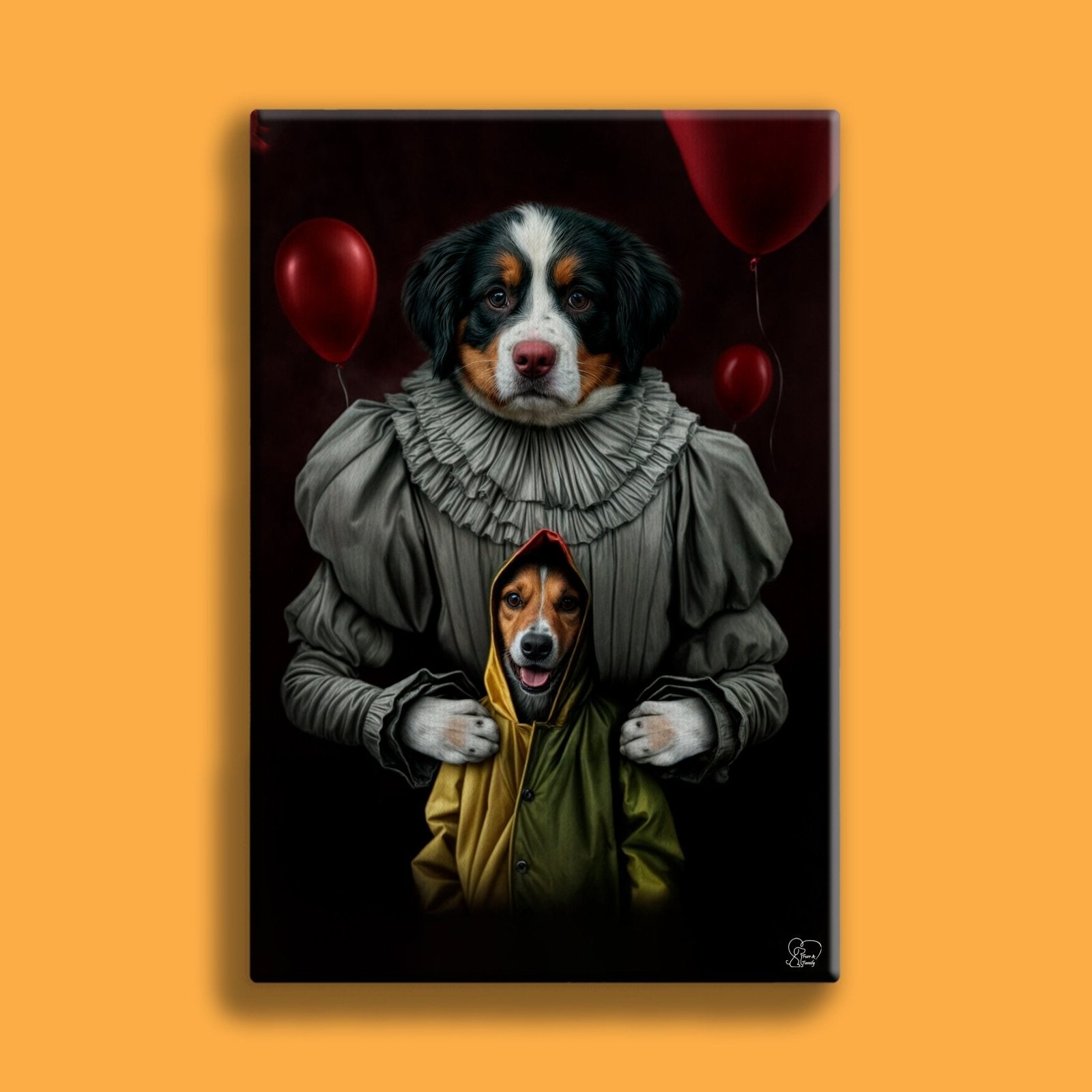 Mr & Mrs Vempire Halloween Pet Portrait - Custom Pet Portrait - 1 Pet - Furr and Family