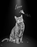 Mystic ButterFly Style - Custom Pet Portrait - 1 Pet - Furr and Family