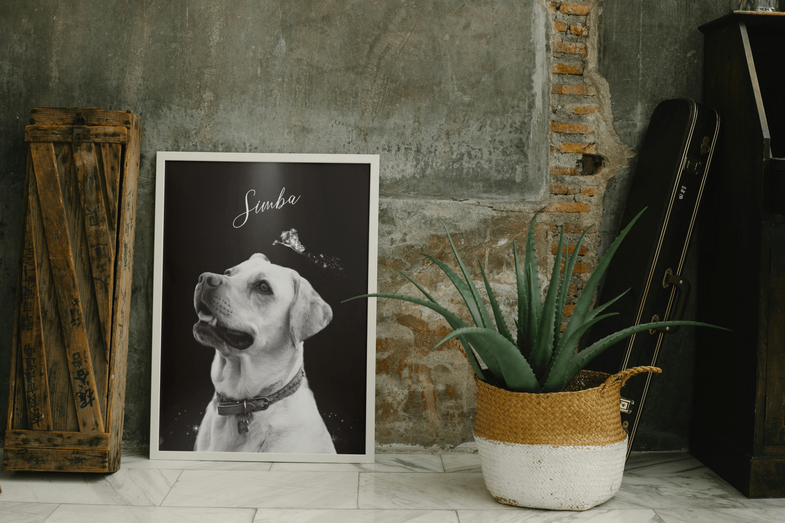 Mystic ButterFly Style - Custom Pet Portrait - 1 Pet - Furr and Family