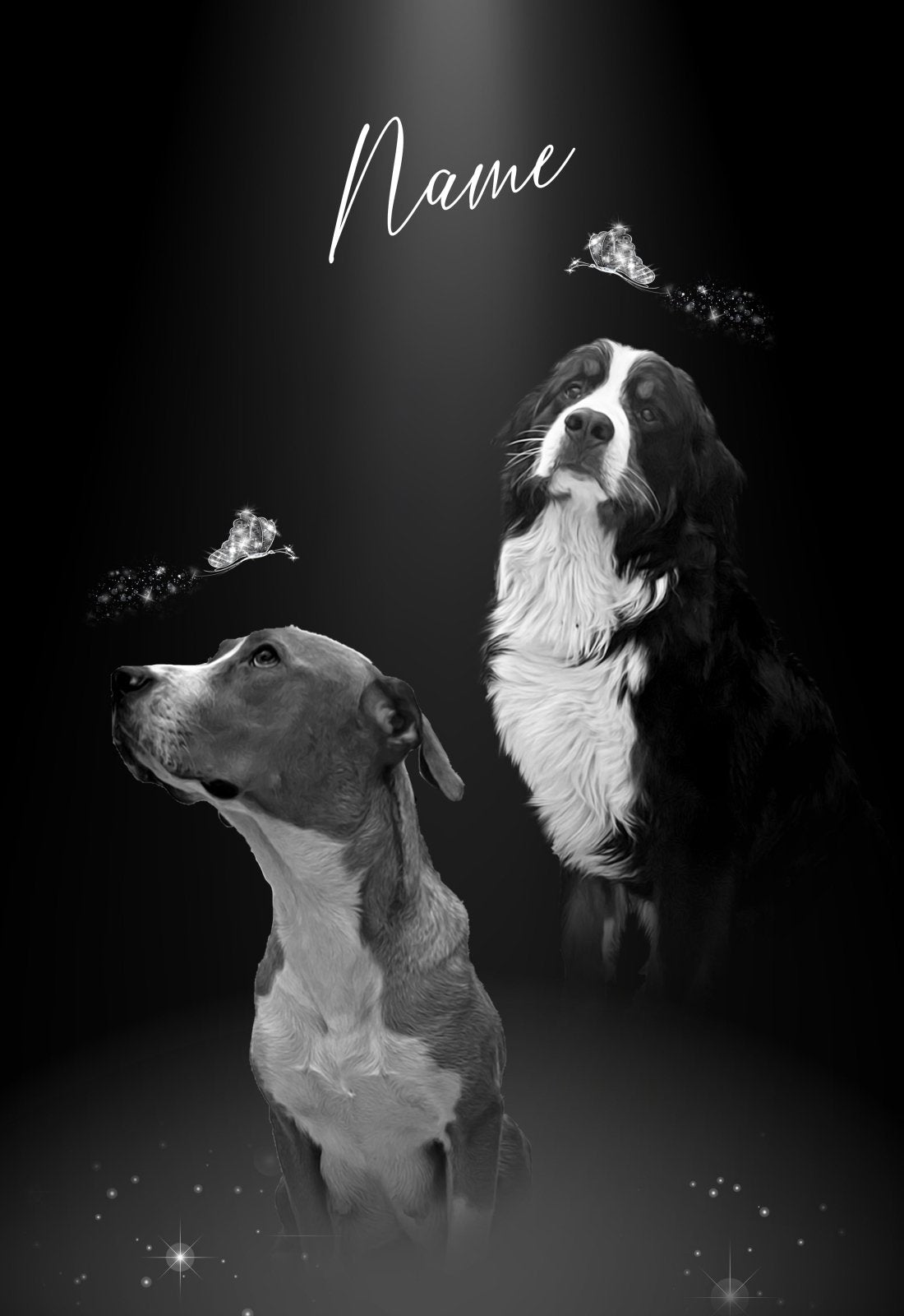 Mystic ButterFly Style - Custom Pet Portrait - 1 Pet - Furr and Family