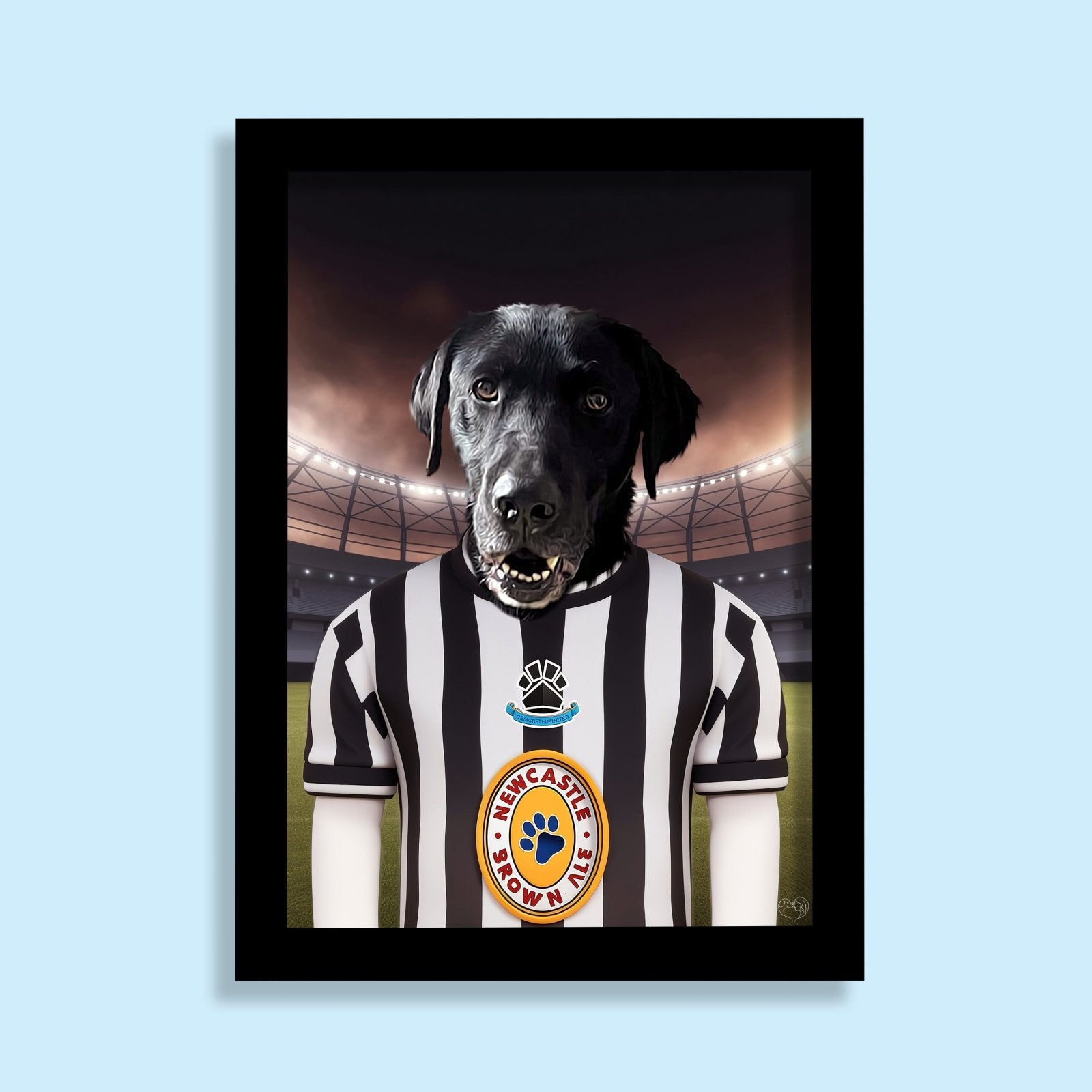 Newcastle United Paw - Squad Pet Portrait - 1 Pet - Furr and Family