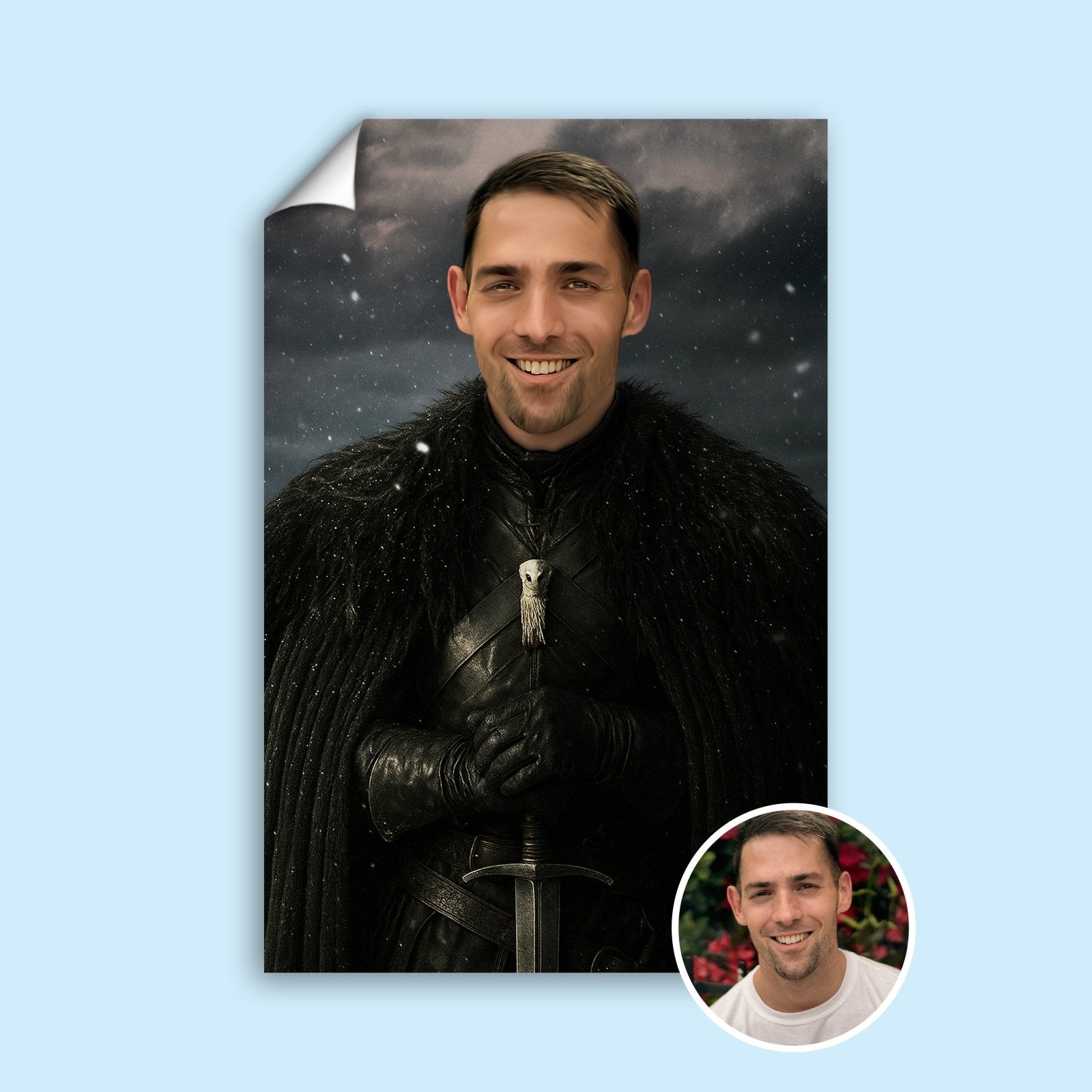 Night's Watch Commander Portrait - Human Portrait - Male - Furr and Family