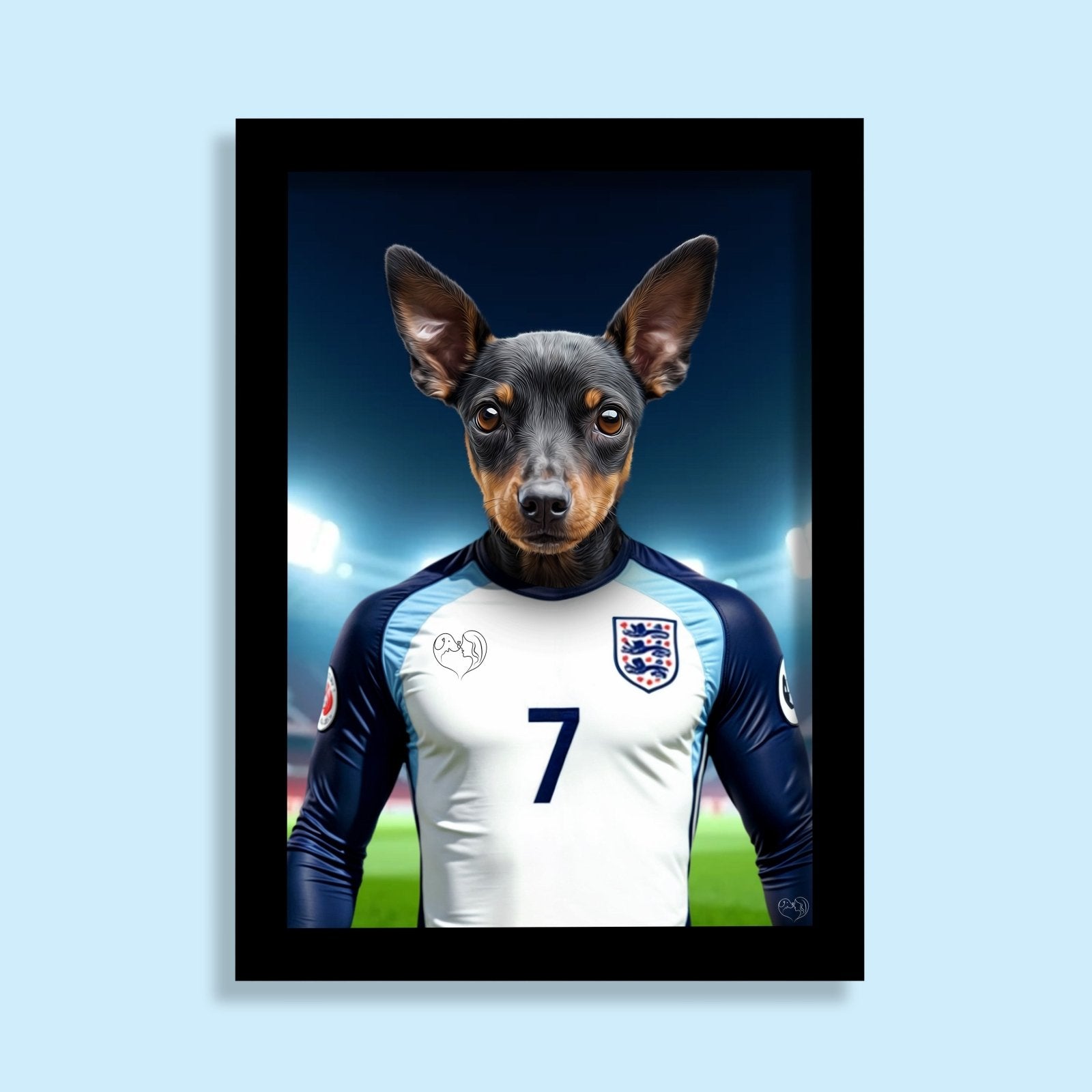 Number 7 – Bukayo Saka Pet Portrait - 1 Pet - Furr and Family