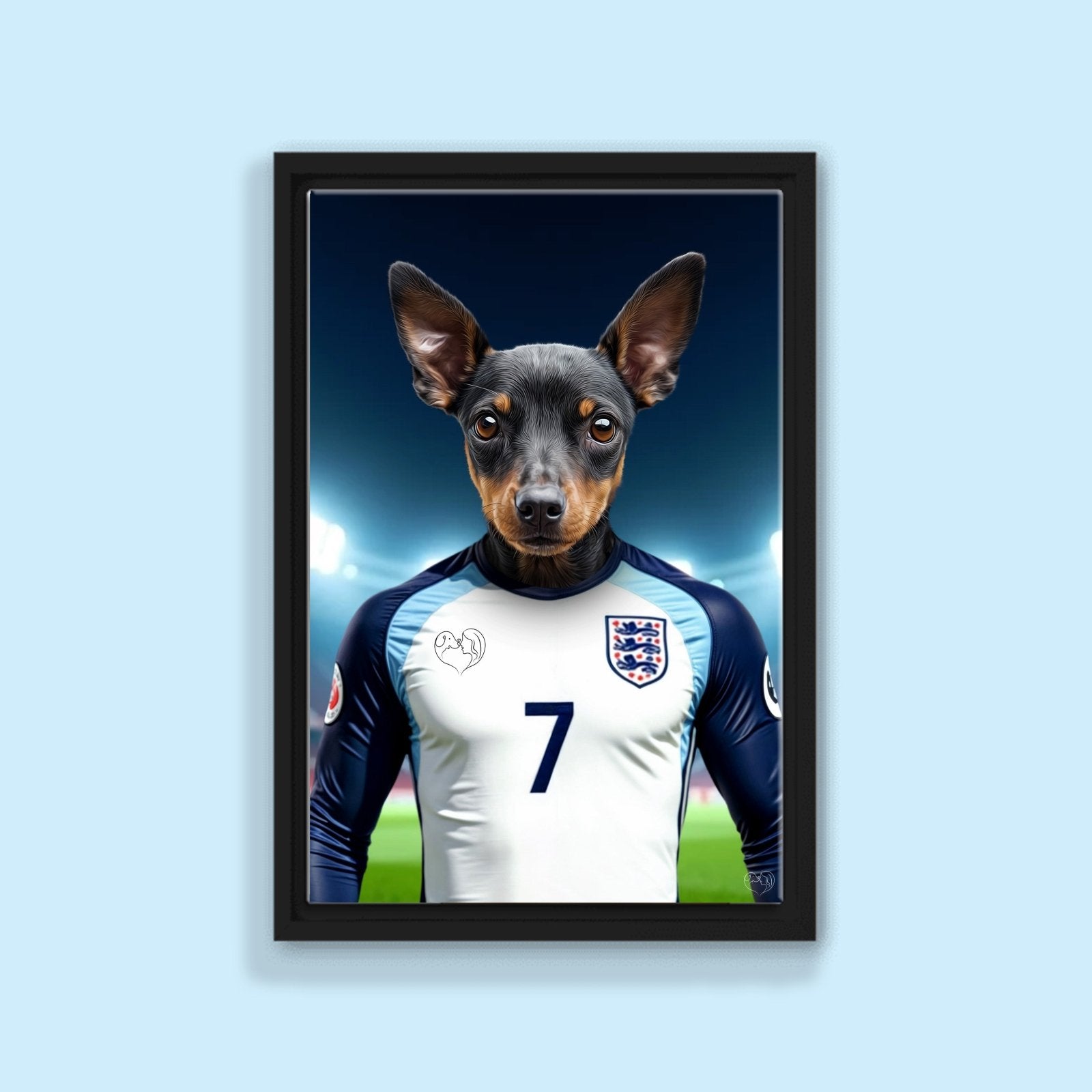 Number 7 – Bukayo Saka Pet Portrait - 1 Pet - Furr and Family