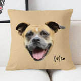 Custom Pet Face Oil Painting Square Pillow