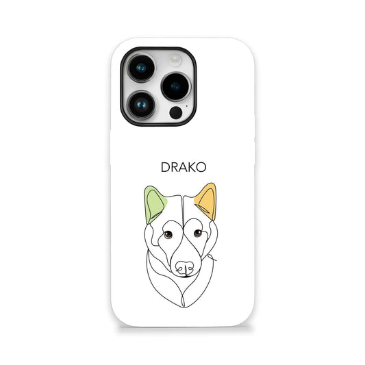 One Line Art Colored - Custom Mobile Cover - 1 Pet - Furr and Family