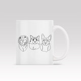 One Line Art - Custom Mug - 1 Pet - Furr and Family