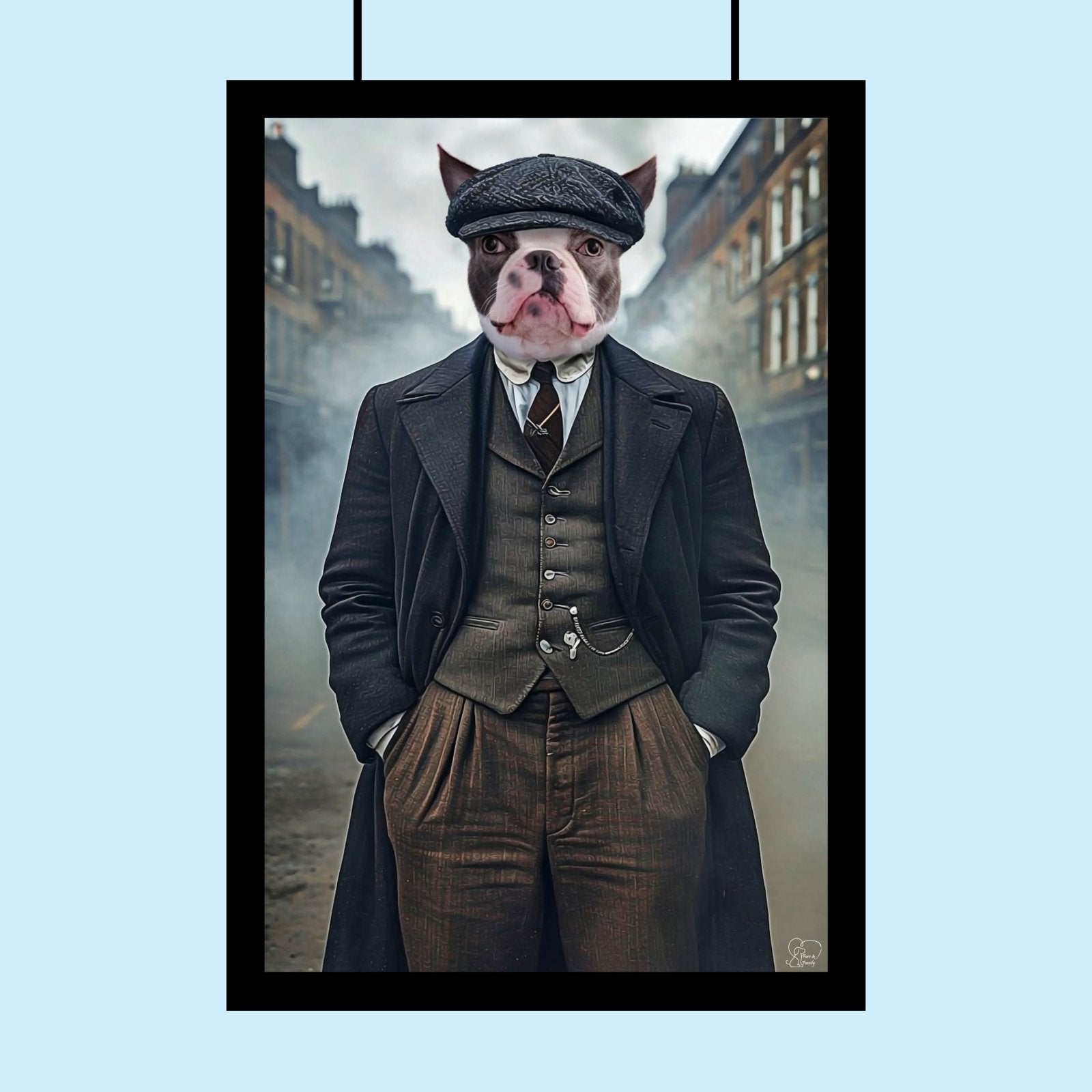 Peaky Blinders Pet Portrait - Custom Pet Portrait - 1 Pet - Furr and Family