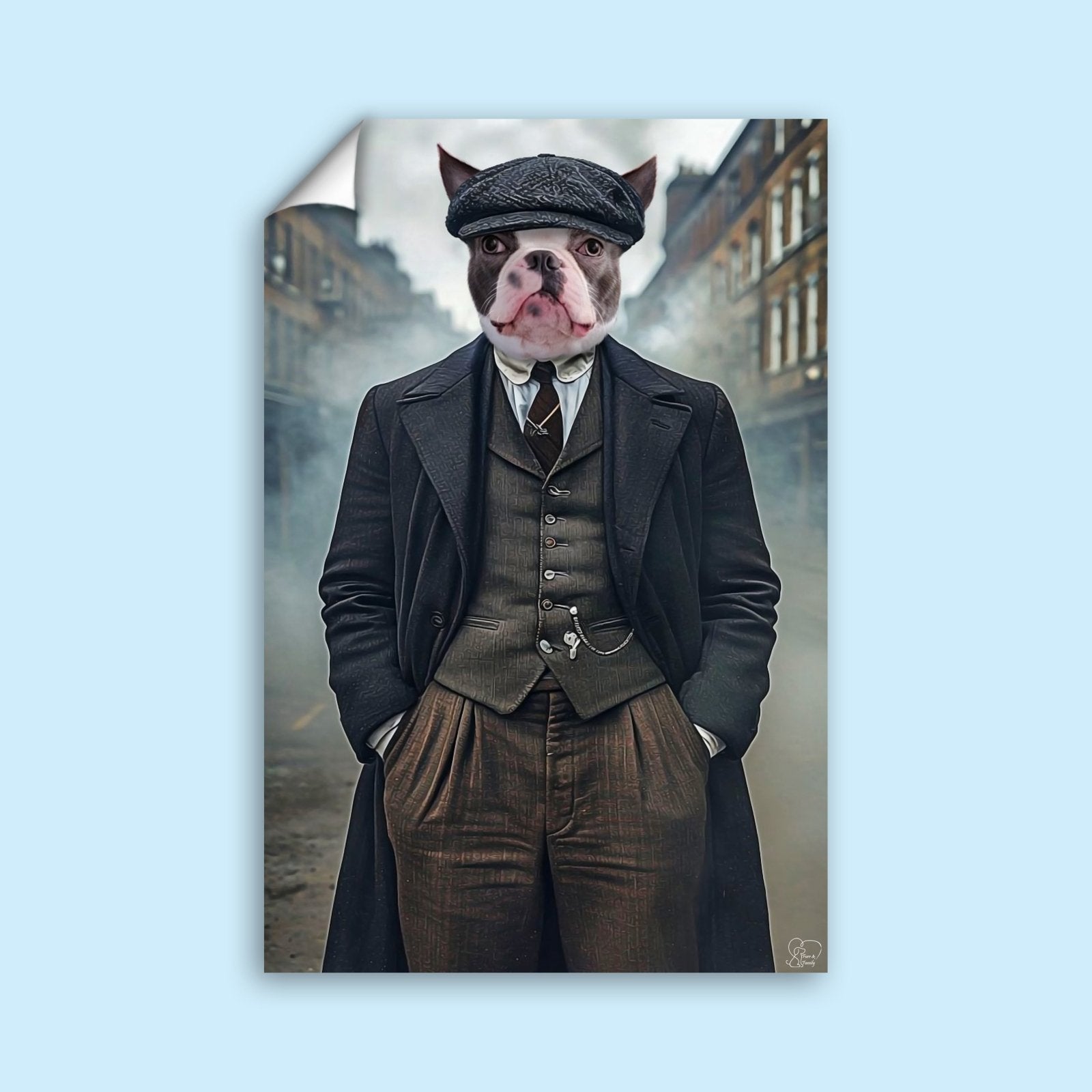 Peaky Blinders Pet Portrait - Custom Pet Portrait - 1 Pet - Furr and Family