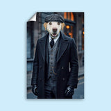 Vintage Gangster Peaky Blinder Pet Portrait - By Furr and Family - 1 Pet - Furr and Family