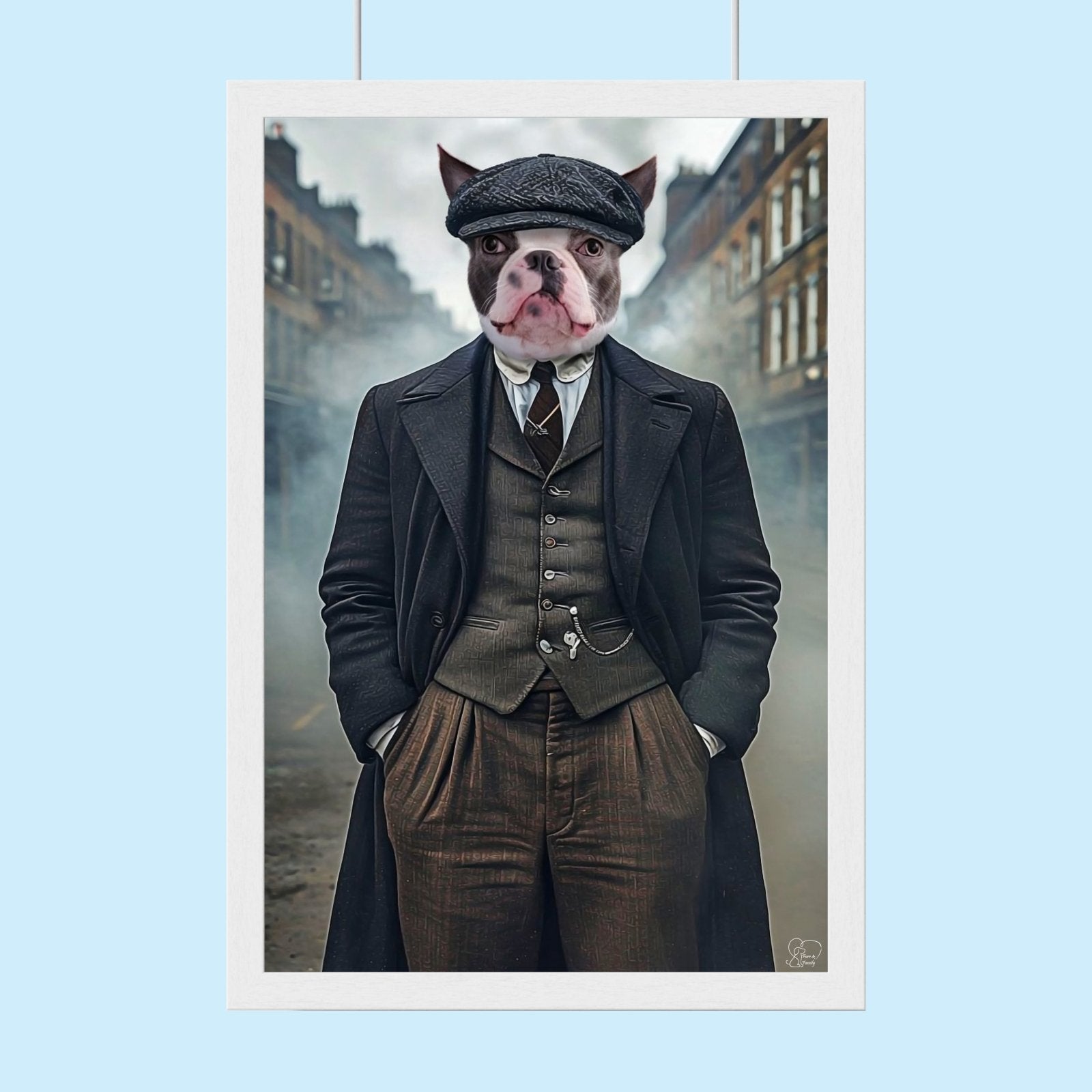 Peaky Blinders Pet Portrait - Custom Pet Portrait - peaky blinder - 1 Pet - Furr and Family