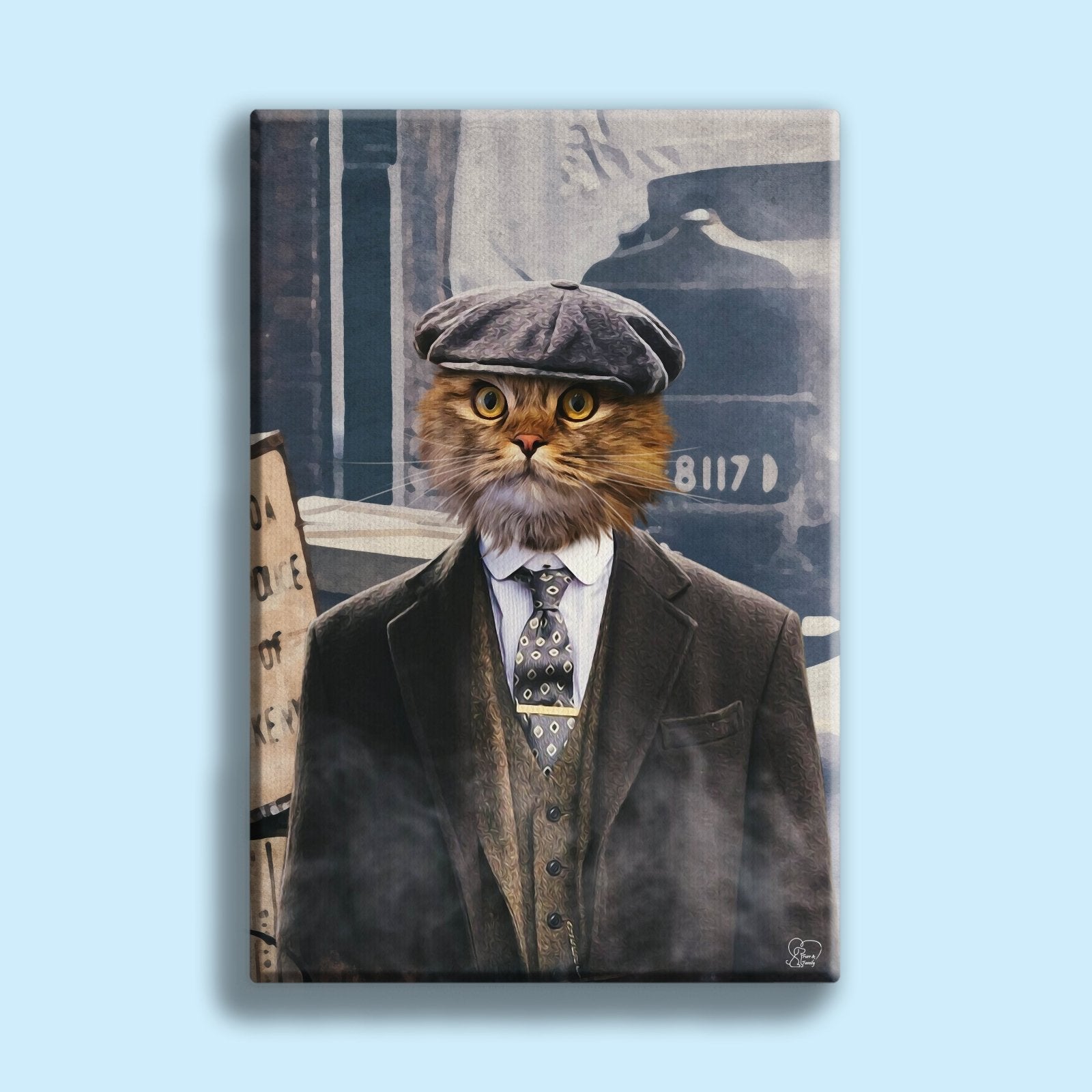 Peaky Brothers - Pet Brother - Custom Pet Portrait - 1 Pet - Furr and Family