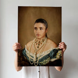 Pearl Adorned Queen Renaissance Portrait - Human Portrait - Female - Furr and Family