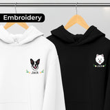 Personalised Pet Head Embroidered Mom & Dad Hoodies - Hoodie - 1 Pet - Furr and Family