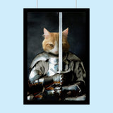 Pet Armed Warrior – Custom Pet Portrait - 1 Pet - Furr and Family