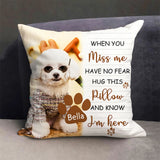 Pet Memorial Pillow with Dog Portrait Personalized Sympathy Gift for Loss of Pet - 1 Pet - Furr and Family