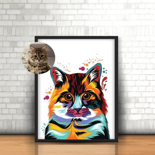Pop Art - Custom Pet Portrait - 1 Pet - Furr and Family