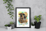 Premium Watercolor Pet Portrait - Custom Pet Artwork - 1 Pet - Furr and Family