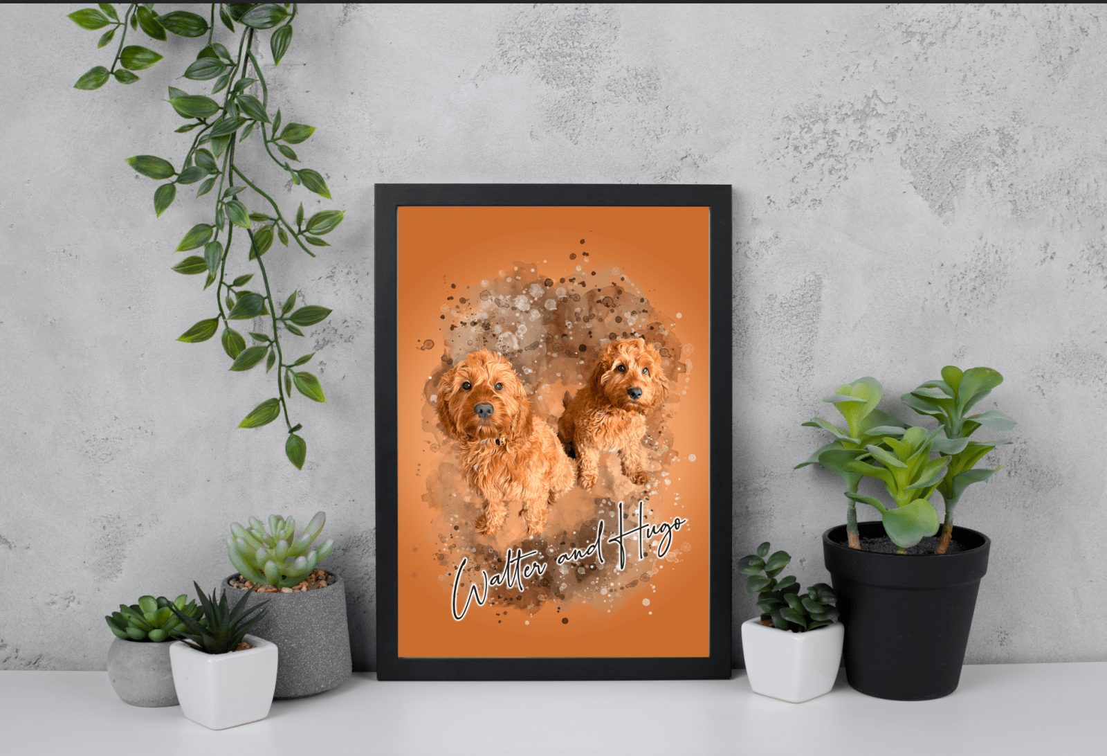 Premium Watercolor Pet Portrait - Custom Pet Artwork - 1 Pet - Furr and Family