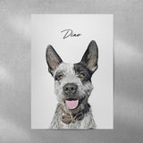 Realistic Pet Portrait - 1 Pet - Furr and Family