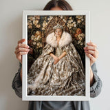 Regal Blossom Queen Custom Portrait - Human Portrait - Female - Furr and Family