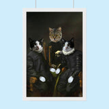 Regal Cats – Classic Aristocratic Multi - Pet Portrait - 2 Pets - Furr and Family