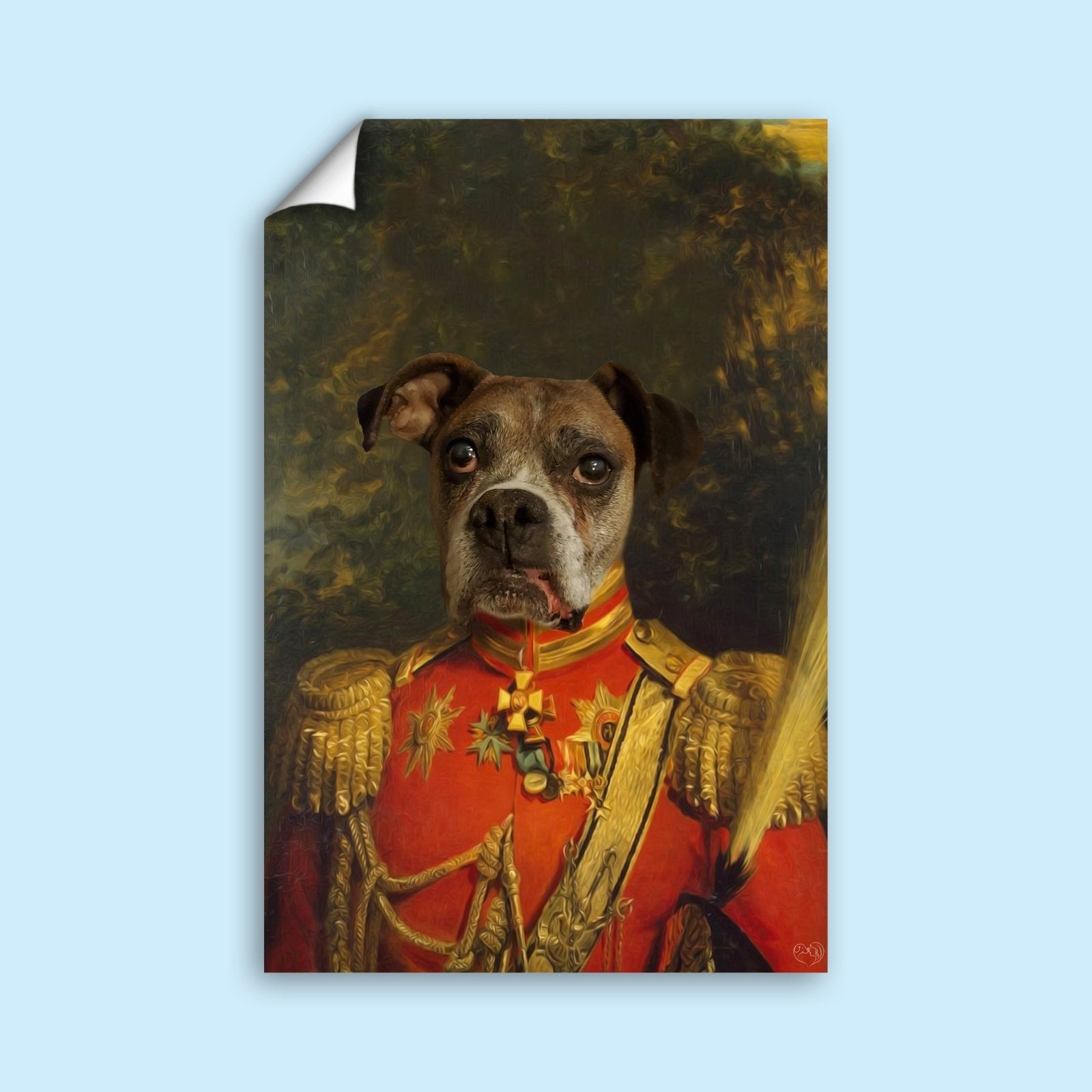 Regal Pet Portrait - Custom Pet Portrait - 1 Pet - Furr and Family